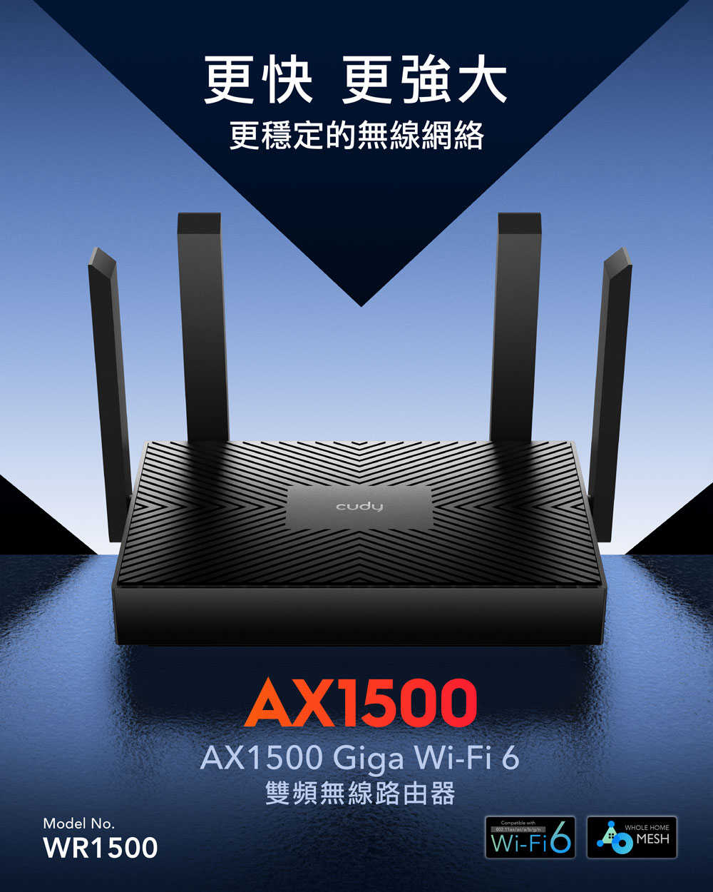 cudy WR1500 AX1500 Wi-Fi 6 雙頻無線路由器