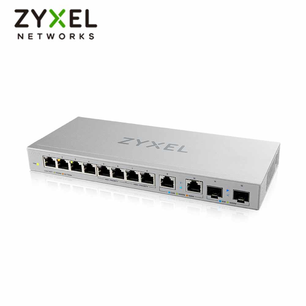 ZyXEL 合勤 XGS1010-12 12埠Multi-Giga無網管交換器 含2.5G/SFP+介面-富廉網