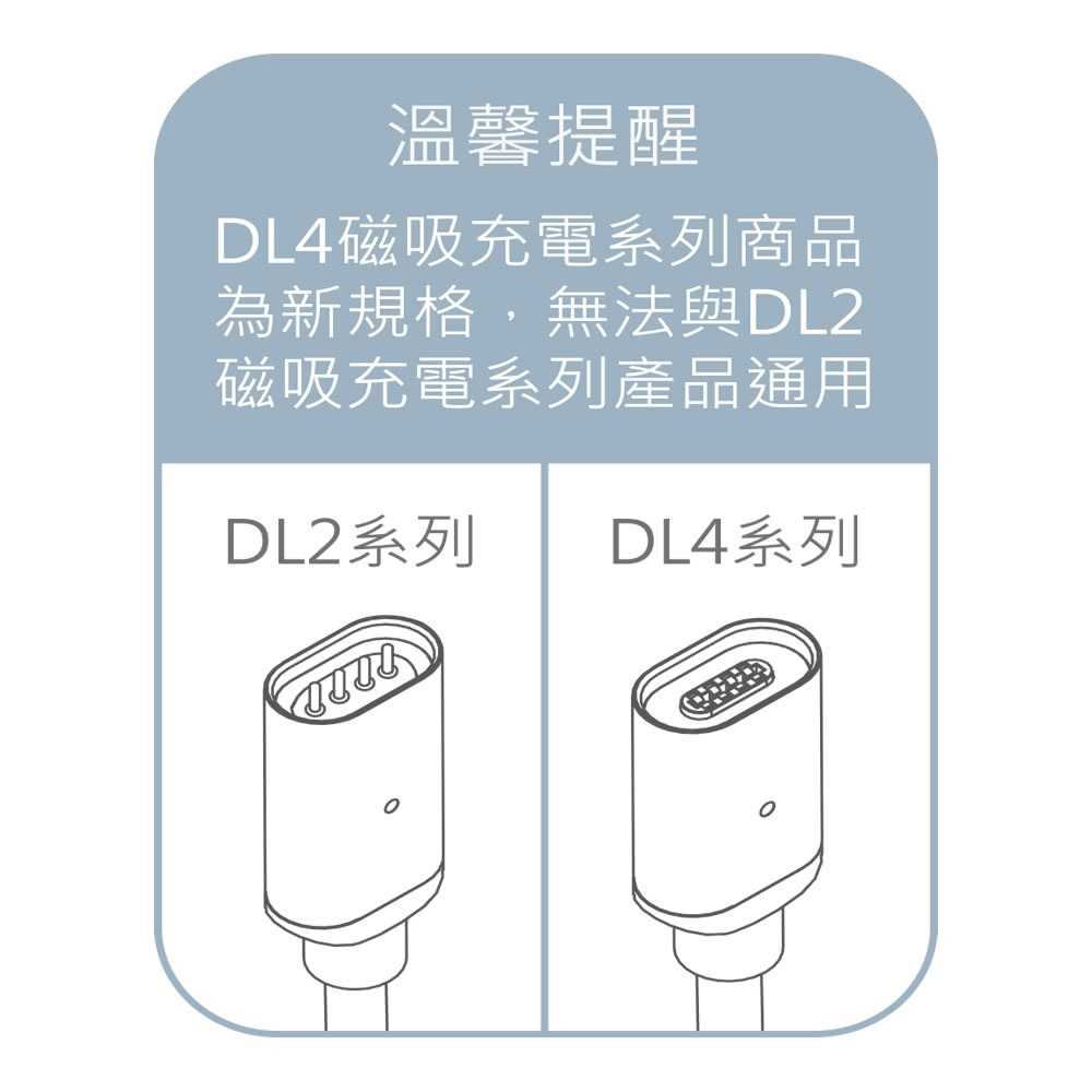 【DIKE】DLA410 1M 附Lightning接頭 鋁合金磁吸充電組 [富廉網]