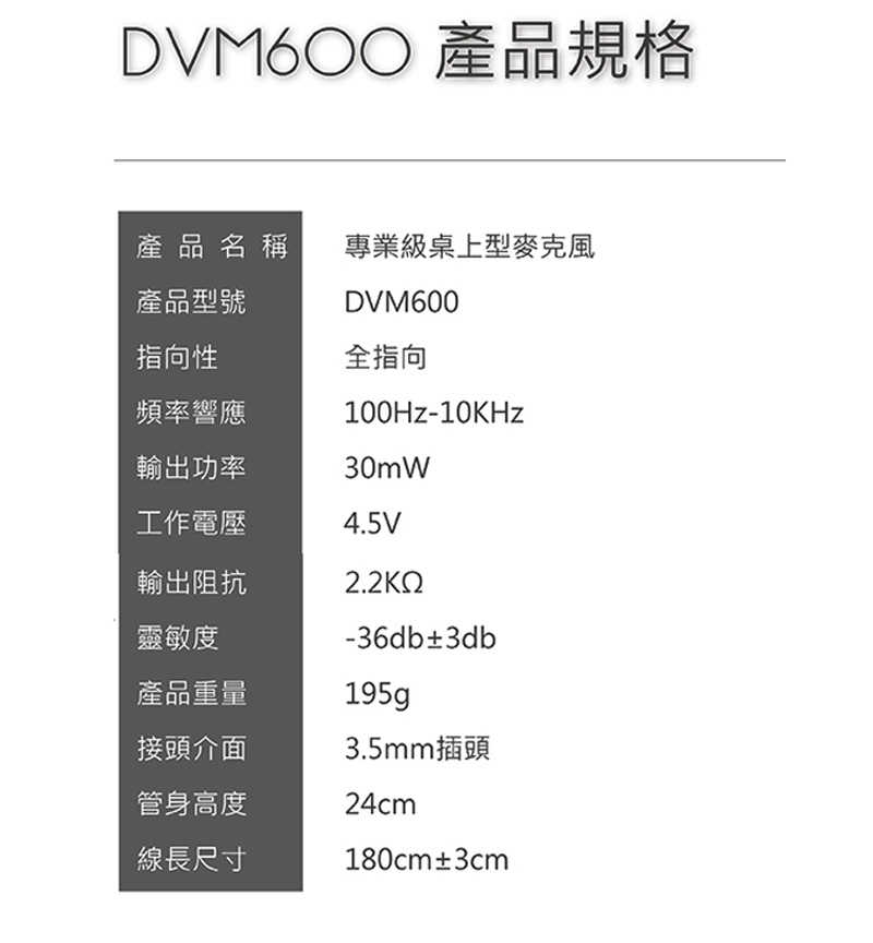 DIKE DVM600 專業級桌上型麥克風 DVM600BK [富廉網]