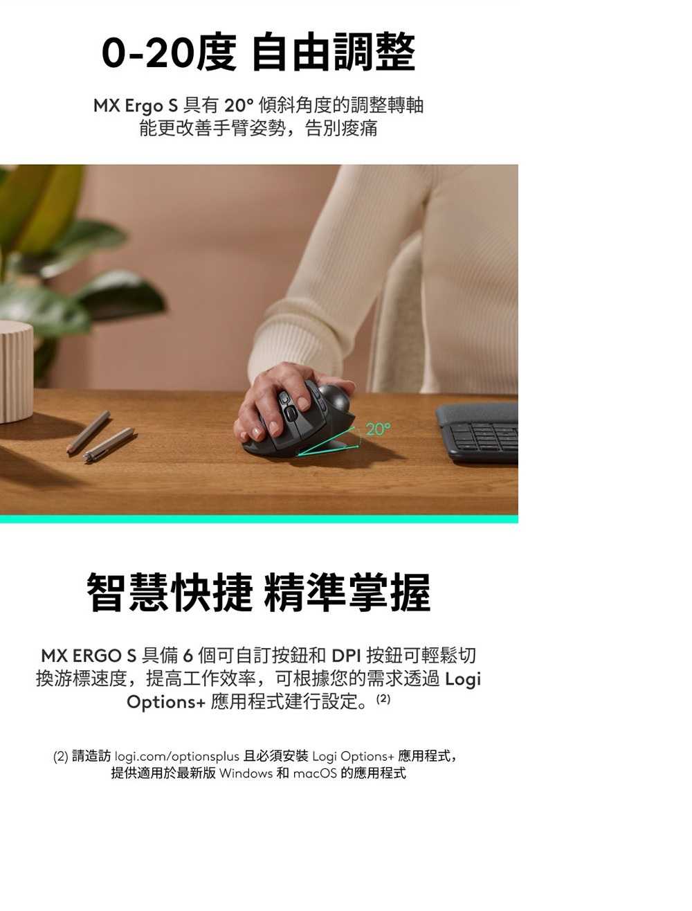 羅技 MX Ergo S 無線軌跡球 [富廉網]