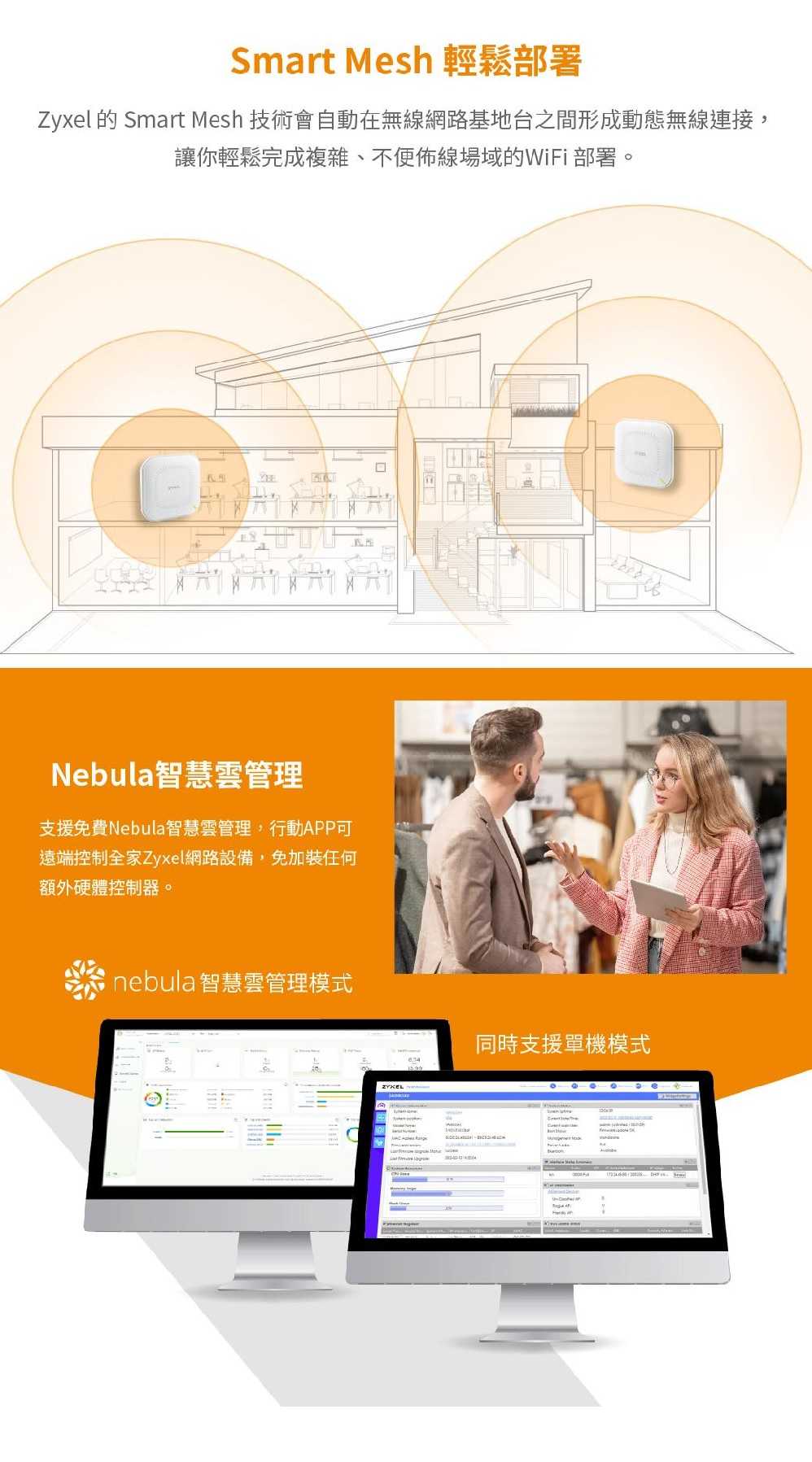 ZYXEL 合勤 NWA50AX PRO AX3000 WiFi 6 雙頻 NebulaFlex無線網基地台 [富廉網]