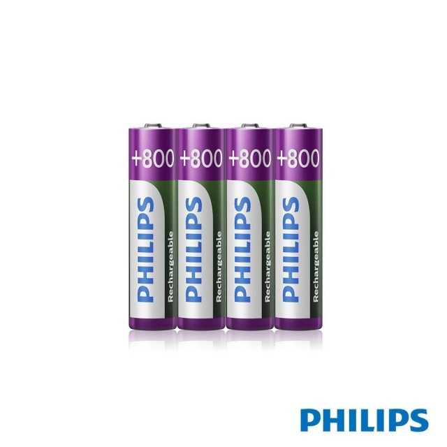 [富廉網]【PHILIPS】飛利浦 低自放充電電池 4號 4顆入