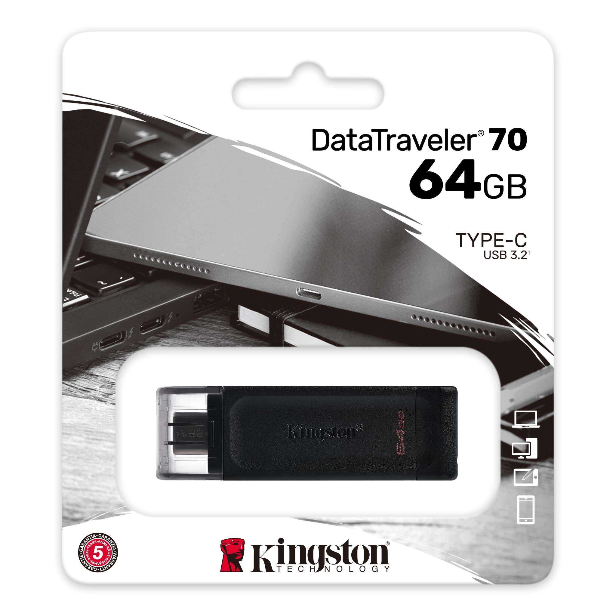 金士頓 Kingston DataTraveler 70 USB Type-C 64G 隨身碟 DT70 64GB